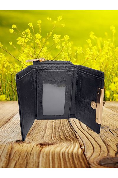 FuryaTedarik Women's Zippered Snap Wallet Card Holder Accessory