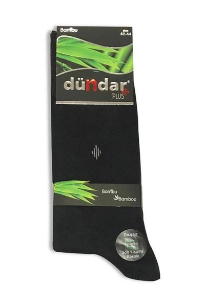 Dündar Black Four Seasons Bamboo Men's Socks Seamless Colorfast 1 Piece