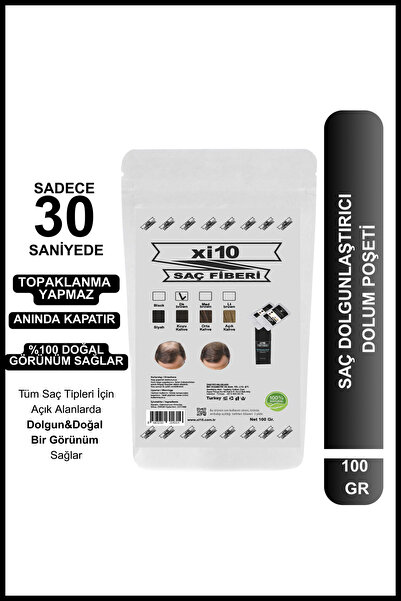 xi10 Saç Tozu 100 gr Koyu Kahve Topik Hair Fiber