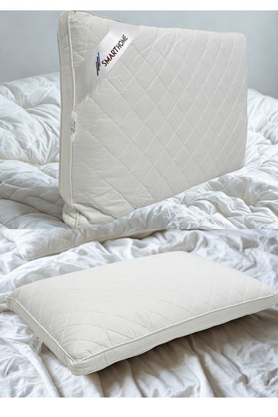 smart home Smart Home Comfortable and Luxurious Padded Cotton Pillow Made of 100% Cotton Fabric (Size 75x50+3 cm) and Weight 1800 grams