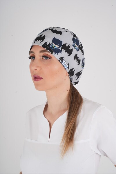 Nur Medikal Giyim Unisex Batman Desenli Doktor Hemşire Hastane Medikal Cerrahi Bone