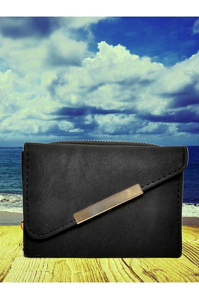 FuryaTedarik Zippered Women's Wallet with Coin and Paper Money Compartment