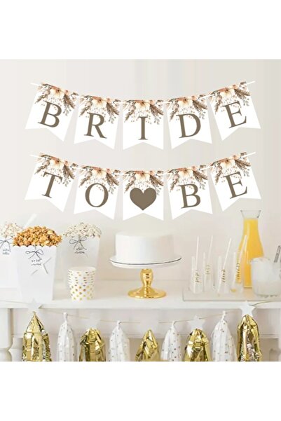 Hiras Dizayn Bohem Çiçekli Bride To Be Banner BÜYÜKBOY Düğün Kına Gecesi Brid...