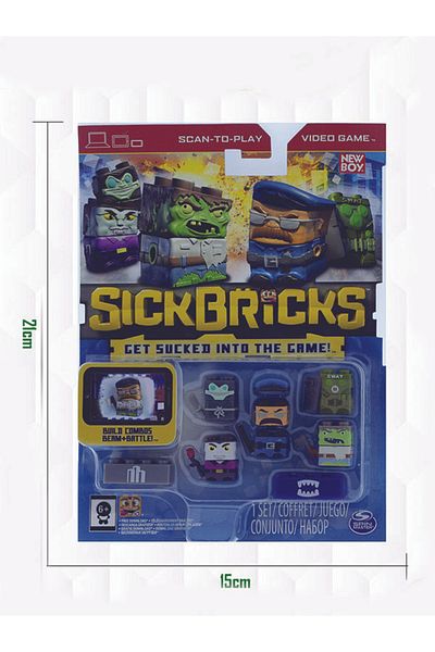 TİME Sick Bricks Interactive Mix-and-Match Figures 5-Pack: City vs. Monster