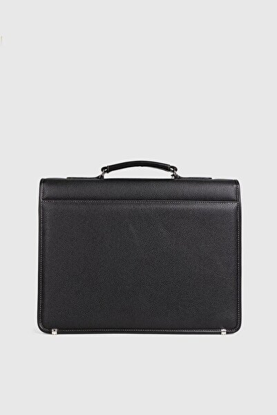 MORCA Klasik Kilitli Evrak Laptop Çantası Siyah