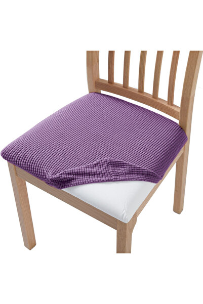 Choice أغطية مقاعد الكراسي المصنوعة من قماش الجاكار المرن باللون الأرجواني ال...