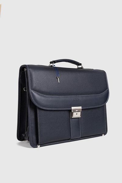 MORCA Navy Blue Lockable Classic Bag: Briefcase and Laptop Carrier