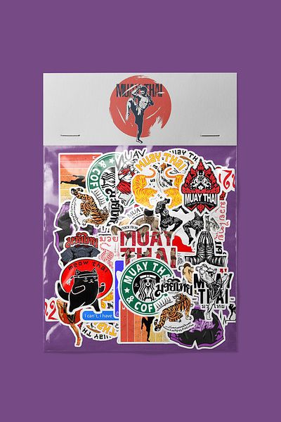 dadi ramba Muay Thai Sticker Pack - Bullet Journal - Agenda - Planner - Notebook - Laptop Sticker Decal