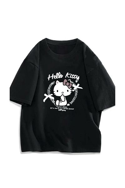 Gofeel Μπλουζάκι με λεπτομέρεια εκτύπωσης Hello Kitty Grafitty