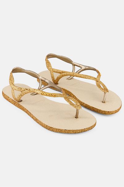Havaianas Women Style Luna Sparkle Sandals, Beige