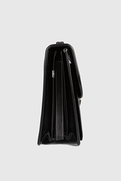 MORCA Klasik Kilitli Evrak Laptop Çantası Siyah