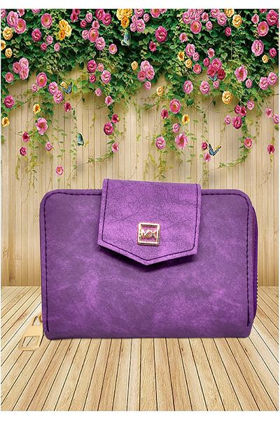 FuryaTedarik Stylish Zippered Women's Wallet with Coin and Paper Money Compartment