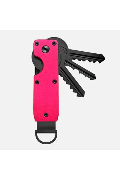Choice حامل مفاتيح معدني مدمج من Red Key Organizer، حامل مفاتيح بسيط لسلسلة المفاتيح، يؤمن من 2 إلى 6