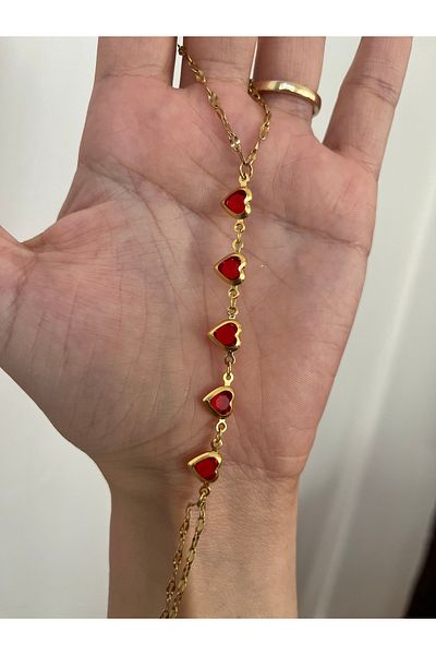 Hoop jewelery Chain Detailed Heart Şahmeran
