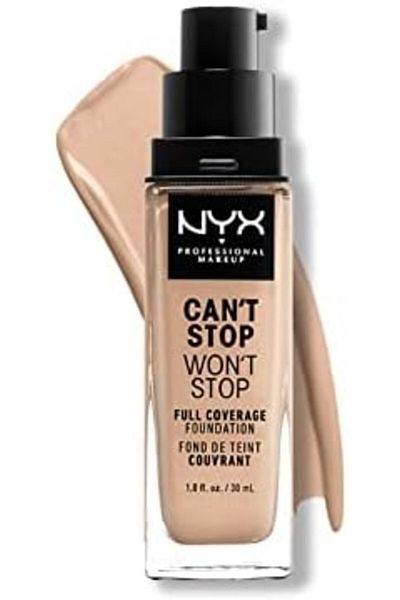 NYX Professional Makeup NYX Can't Stop Won't Stop Liquid Foundation, No.06 Vanilla, 30 ML