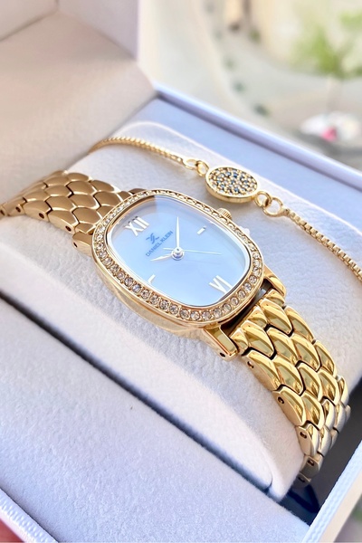 Daniel Klein yeni sezon kadın kol saati su gecirmez çelik gold bileklik