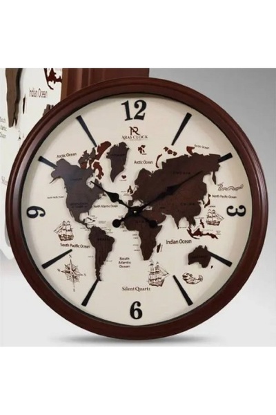 SAAY AKSESUAR DÜNYA HARİTALI SAAT 67cM