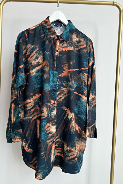 Bold Grup Women's Standard Size Patterned Shirt Tunic