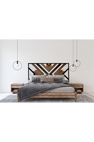 POSTOTTO Bohemıan Ahşap Çift Kişilik El Yapımı Yatak/baza Başlığı 170x85