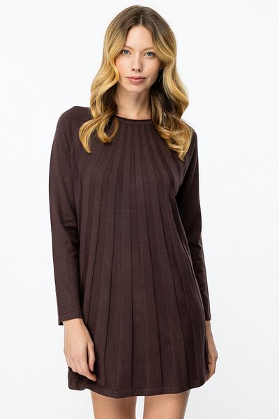 ON Stripe Embossed Mini Length Knitwear Dress