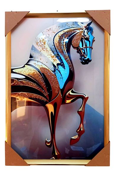 essentialneedsforall STONED ACRYLIC 3D HORSE WALL FRAME