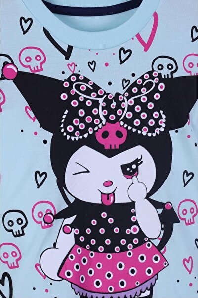 EXTRAÇARŞI Kuromi Printed Girl's Shorts Suit 3/6 Years Old