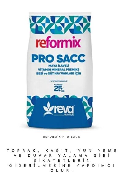 REVA Reformix Pro Sacc Hayvan Süt-Vitamin-Mineral Takviyesi 25 KG Kraft