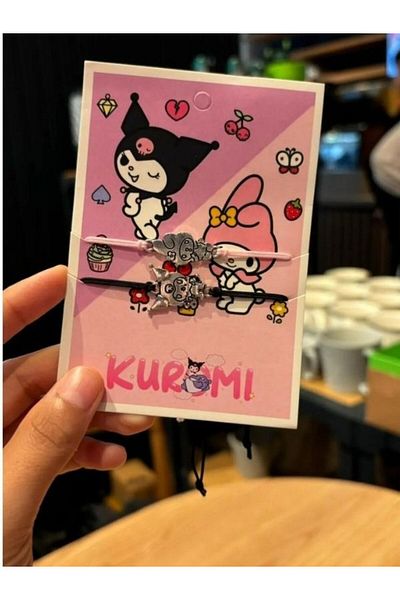 VerdeHome Kuromi Themed Necklace and Bracelet Set Friend and Lover Necklace Bracelet Set, Mother's Day Gift