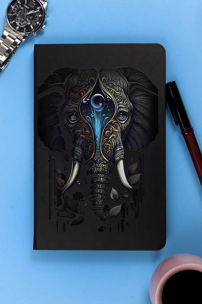inkglo L hakk 1 figurine elefant caiet de note cu copertă rigidă 96 de coli agenda zilnică pentru notițe pentru biroul școlar