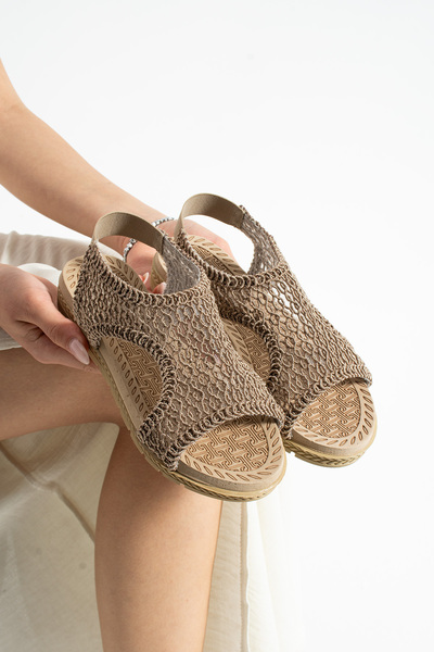 star shoes صنادل نسائية مضفرة صنادل الصيف