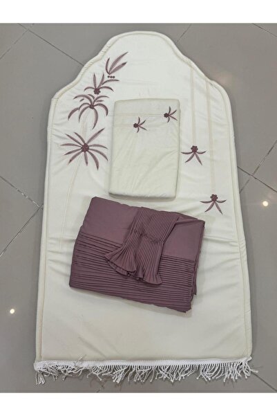 Gerenic سجادة صلاة اسفنج مبطن مطرز مع شرشف صلاة مرد خامة بارده ممتازة