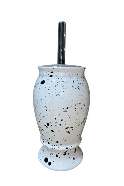 RED SERAMİK Κόκκινη κεραμική συλλογή Naomi Βάση για βούρτσα τουαλέτας μονοκόμματη με σχέδιο Δαλματίας