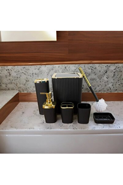 ALSAIF KITCHEN Elegant 7-piece bathroom set, high quality and elegant design, black color