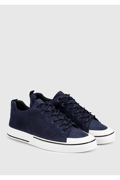 Provoq Leather Men's Shoes - Navy Blue