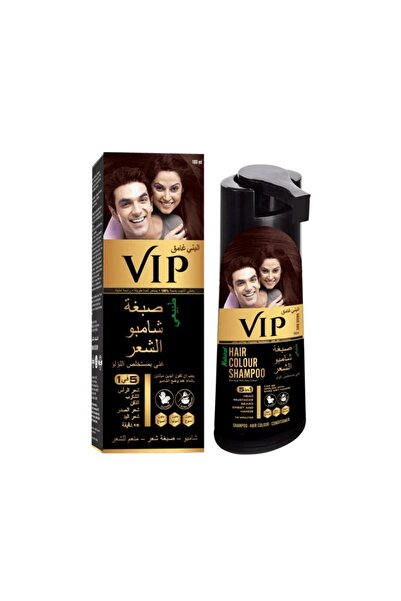 Vip شامبو ملون للشعر 5 في 1 بني غامق