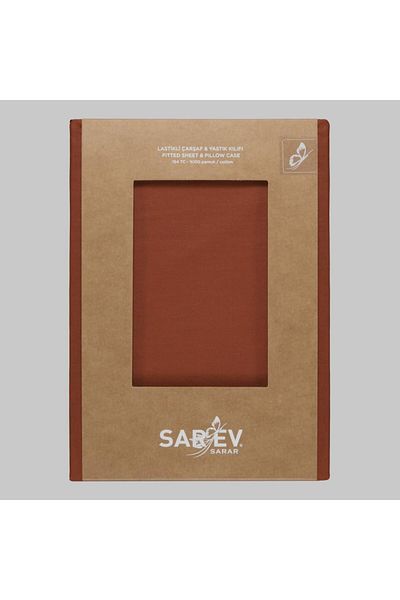 Sarev New S Slow City 160X200 Fitted Sheet, Salmon
