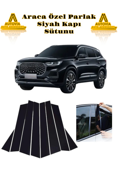 Autovia Chery Tiggo 8 Pro Araca Özel Piano Black Direk Ve Cam Çerçevesi Sutün...