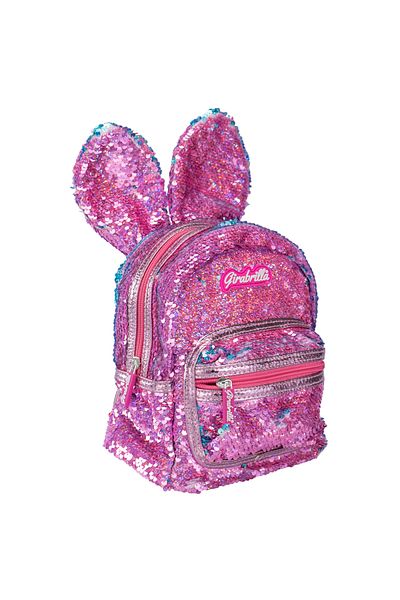 Girabrilla Rabbit Motifs Sequined Children's Backpack