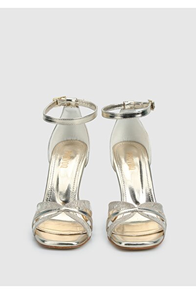 Provoq Gold Women's Heeled Sandals
