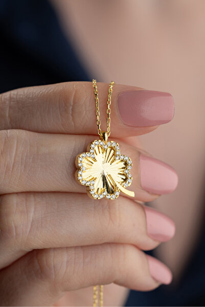 Silvano Jewelry 925 Ayar Yonca Kolye