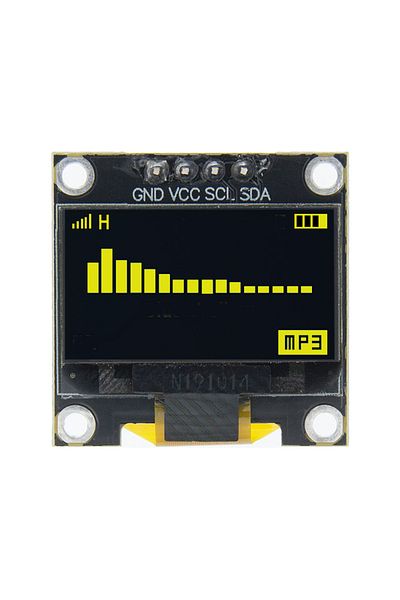 Choice New-yellow 0.96 inch IIC Serial 4pin White/Blue/Yellow Blue/Yellow OLED Display Module 128X64 12864