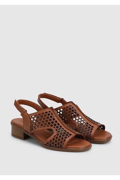 Eclipse Tan Leather Women's Flat Sandals