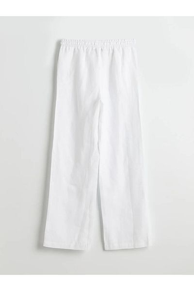 LC Waikiki Lcw Modest Elastic Waist Linen Women's Trousers