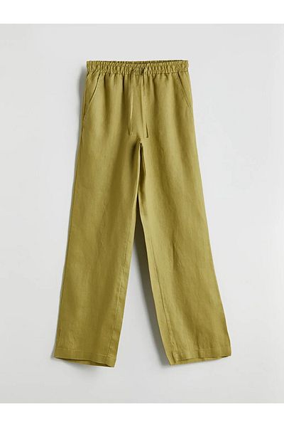 LC Waikiki Lcw Modest Elastic Waist Linen Women's Trousers