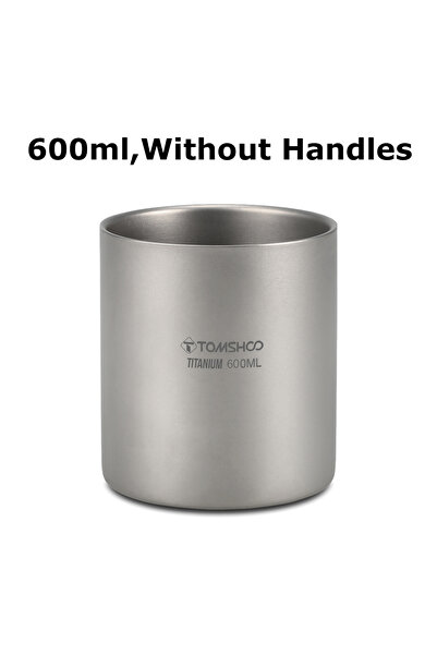 Choice كوب ماء تيتانيوم مزدوج الطبقات 220/350/450/600 مل بدون مقبض من تومشو، ...