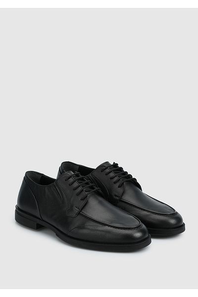 Eclipse Black Leather Men's Shoes