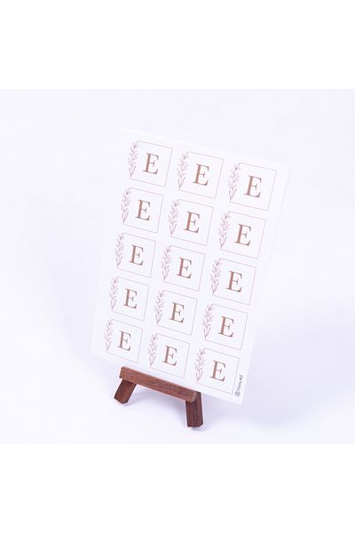 Sticksy Wedding, Wedding Alphabet Letter Set, Letter E, 3.5 cm 30 pcs