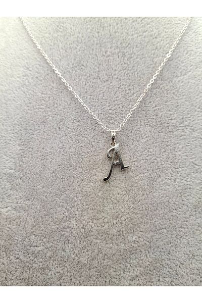 Han Ticarethane Silver Color Letter a Necklace