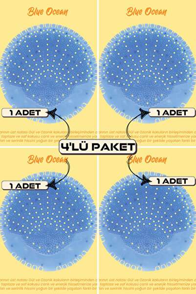 Berta Hijyen Çok Amaçlı Koku Giderici 4'lü Paket Blue Ocean - Pisuvar, Lavabo...