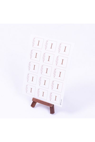 Sticksy Wedding, Wedding Alphabet Letter Set, Letter I, 3.5 cm 30 pcs